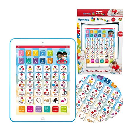 Tablet Bilingue Brinquedo Educativo Letras Número Música 6x1