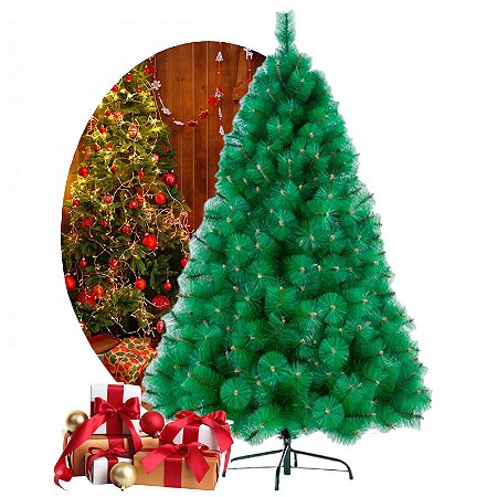 Árvore De Natal Grande Pinheiro Decoração 210 Galhos 1,80m
