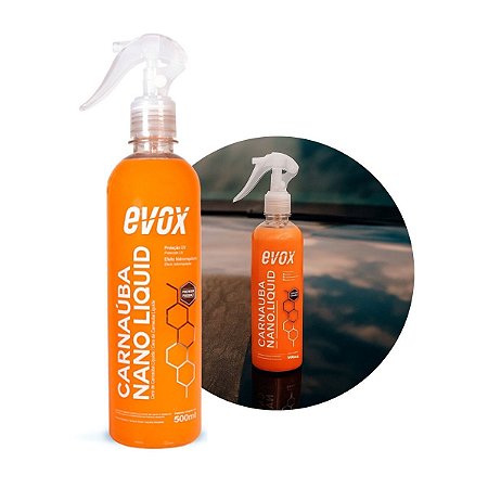 Cera De Carnaúba Líquida Spray 500ml Evox Brilho Proteção UV
