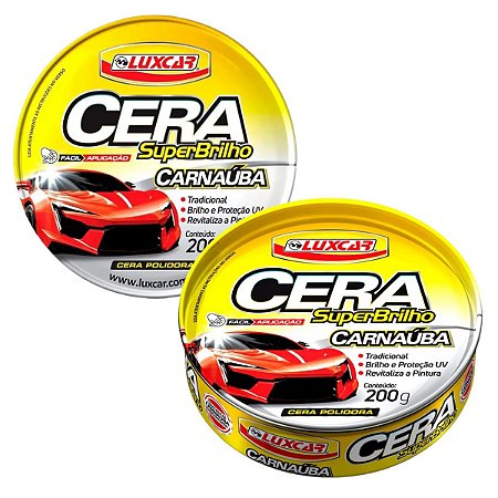 Cera De Carnaúba SuperBrilho Concentrada Pasta 200g Luxcar