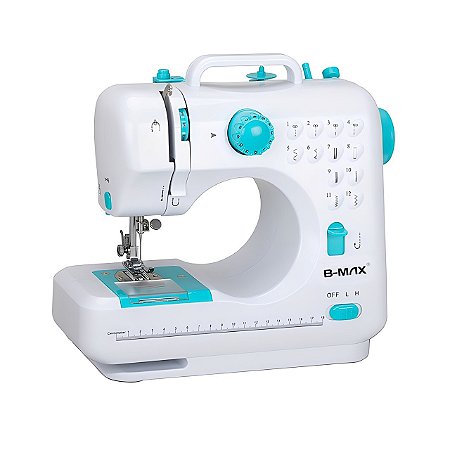 Máquina De Costura Portátil Reta 12 Pontos Pedal Luz Bivolt