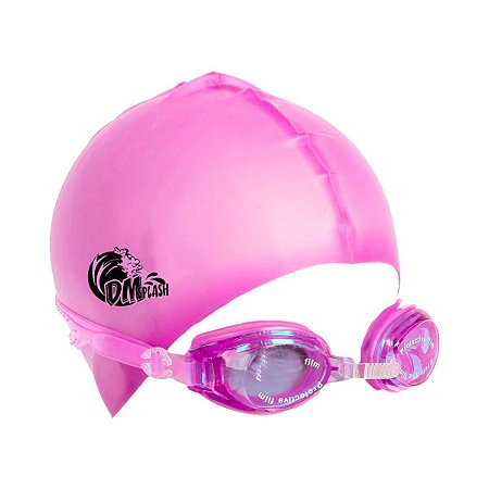 Kit Natação Piscina Touca E Óculos Mergulho Infantil Criança