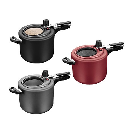 Panela De Pressão Antiaderente Com Visor MTA 4,5 Litros