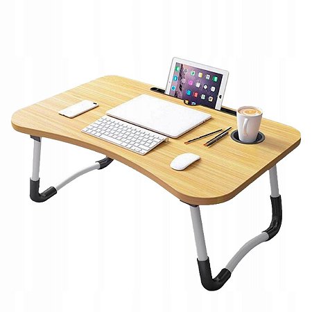 Mesa Multiuso Dobrável Suporte Notebook Café Cama Estudo MDF