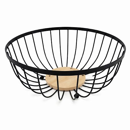 Cesta Redonda Multiúso Organizadora Frutas Lanches Biscoitos