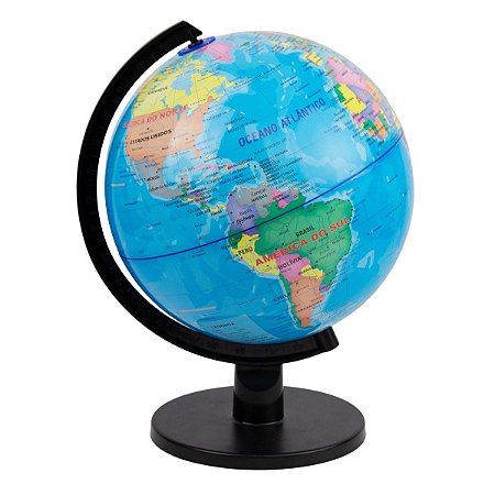 Globo Terrestre Giratório Mapa-Mundi Topografia 25 cm