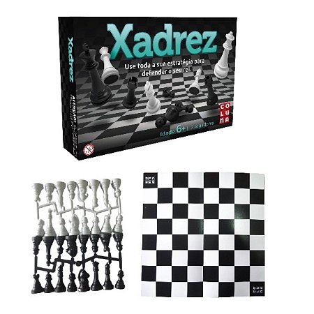 Jogo de Xadrez Tabuleiro 32 peças Infantil