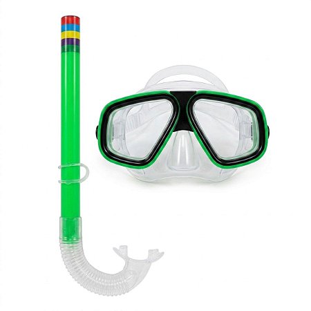 Kit Mergulho Infantil Máscara Óculos Snorkel Piscina Praia