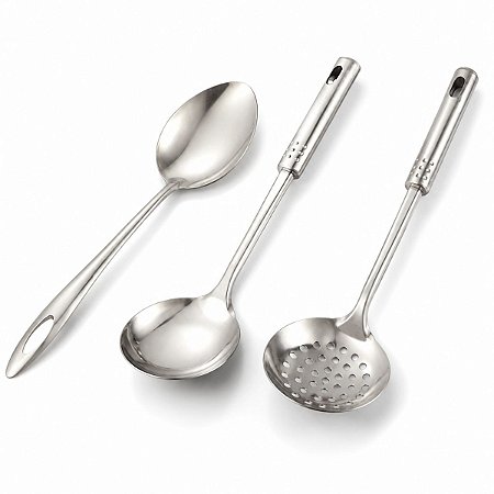 Talher Escumadeira Concha Colher de Mesa Aço Inoxidável Servir Alimentos Grande 26 cm