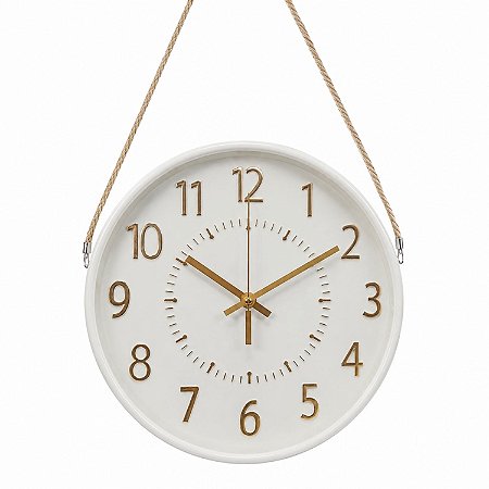 Relogio de parede 30 Cm Redondo Ponteiro Continuo silencioso