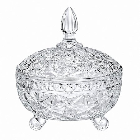 Bomboniere De Vidro Com Tampa baleiro decoração 18x16 cm