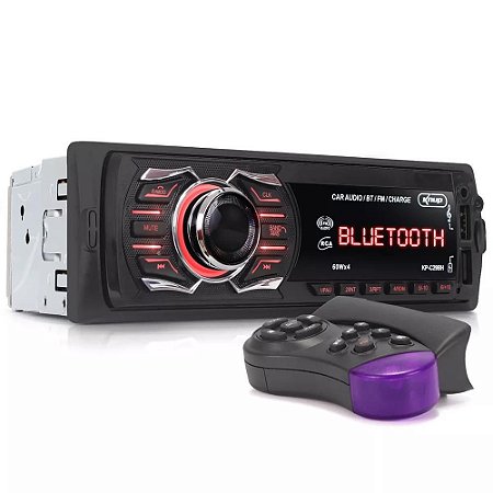 Auto Rádio Som Automotivo Bluetooth Aparelho com Controle no Volante Usb fm  - Relu Magazine