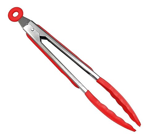 Pinça Pegador Culinário Silicone 30 Cm Multiuso Inox Uny