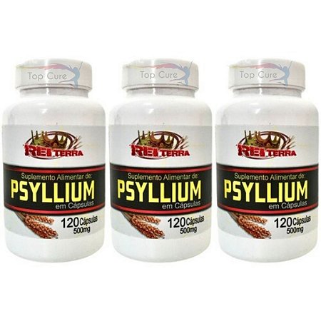 Kit 3 Psyllium 120 Caps  500MG - Regulador de Apetite