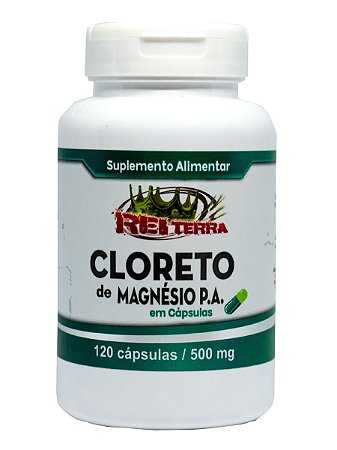 Cloreto De Magnésio Pa 500Mg 120 Caps Rei Terra