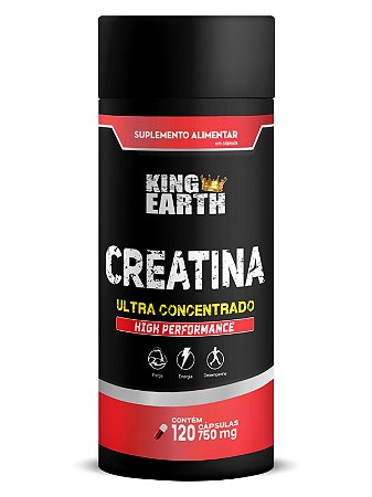 Creatina 120 Cápsulas 750mg - KING EARTH