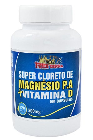 Super Cloreto + Vitamina D 120 Caps - 500 mg