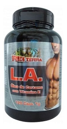 L.A Óleo De Cartamo Com Vitamina E 120 Cápsulas 1G