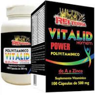 VITALID HOMEM POWER 100 CAPS. 500 MG POLIVITAMINICO