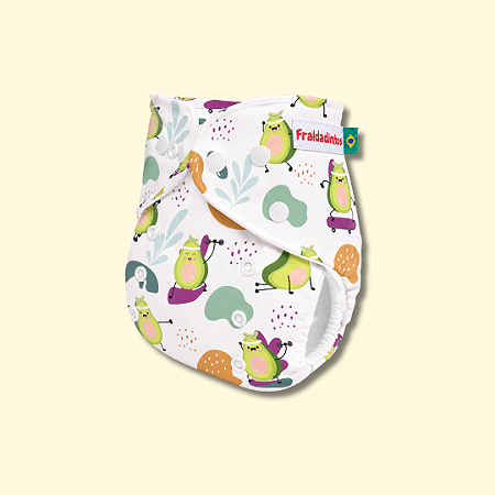Fralda ecológica Abacate | Coleção Fraldadinhos