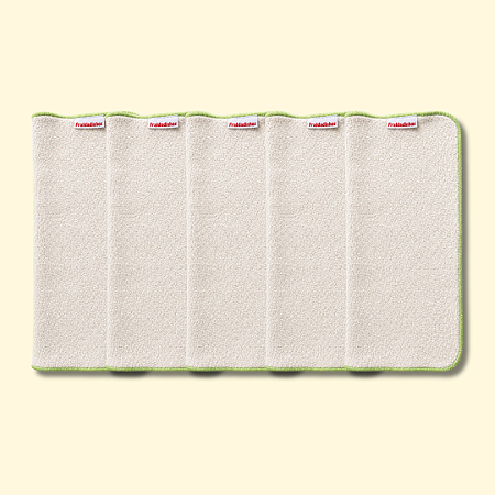 Kit com 5 absorventes para fralda ecológica - 4 Camadas - Toalha toque seco
