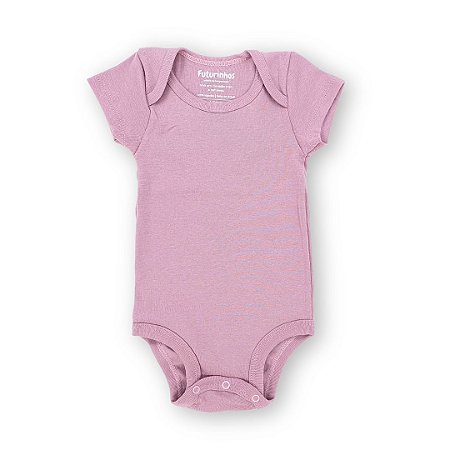 Body bebê manga curta 100% algodão - Lavanda