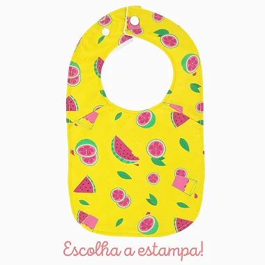 Babador impermeável Fraldadinhos Estampa Bichinhos