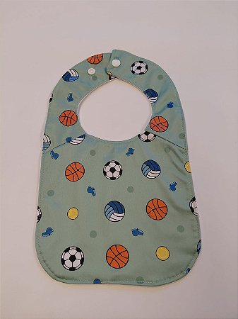 Babador impermeável Fraldadinhos Estampa Futebol