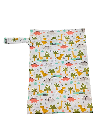 Bolsa impermeável para fralda ecológica - Tiranossauro