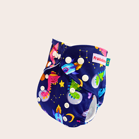 Fralda Ecológica Fraldadinhos - Dino espacial