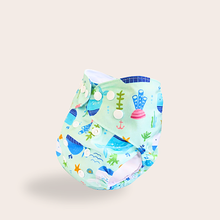 Fralda ecológica - Baleia 2