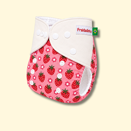 Fralda ecológica Moranguinhos | Coleção Fraldadinhos