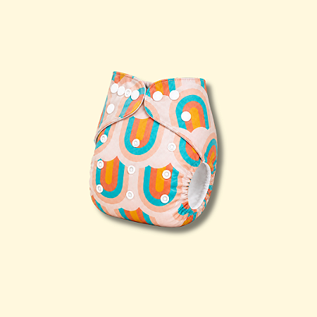 Fralda ecológica Arco-íris Retro | Coleção Importada