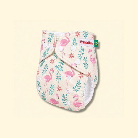 Fralda ecológica Flamingos | Coleção Fraldadinhos