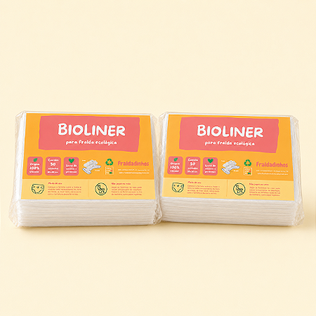 Kit 2 Pacotes | Bioliner Fraldadinhos 100 folhas