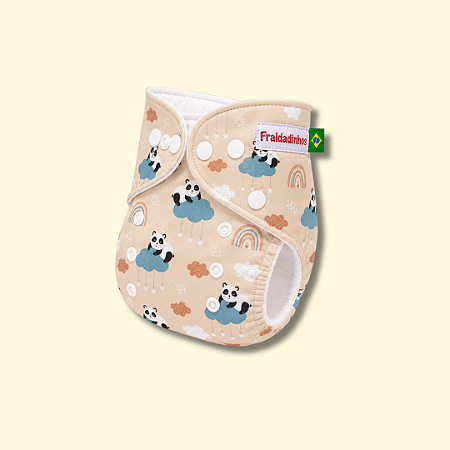 Fralda ecológica Pandinha | Coleção Fraldadinhos