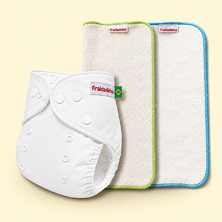 Kit Primeiro Passo | 1 Fralda Ecológica + 2 Absorventes