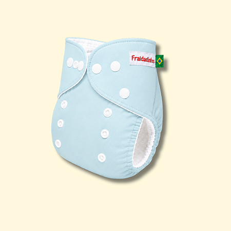 Fralda ecológica Azul bebê | Coleção Fraldadinhos