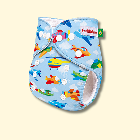 Fralda ecológica Aviões | Coleção Fraldadinhos