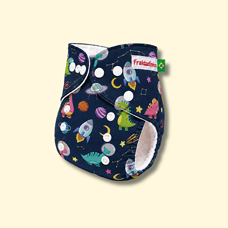 Fralda ecológica Dino Space | Coleção Fraldadinhos