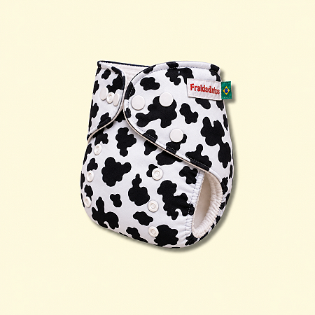 Fralda ecológica Vaquinha Animal Print | Coleção Fraldadinhos