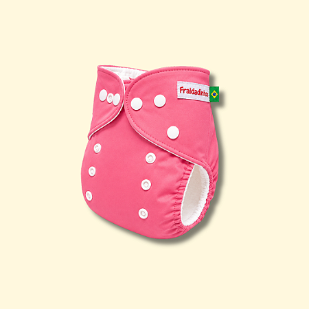 Fralda ecológica Rosa Chiclete | Coleção Fraldadinhos