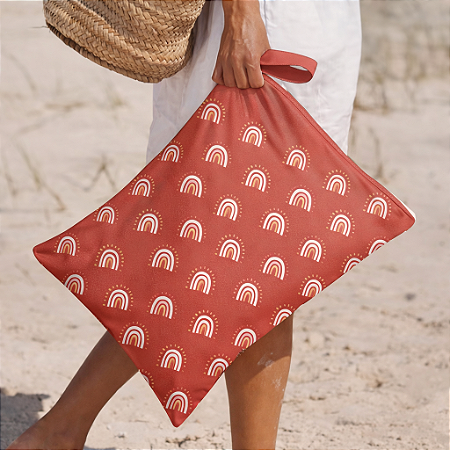 Bolsa impermeável para fralda ecológica - Arco iris