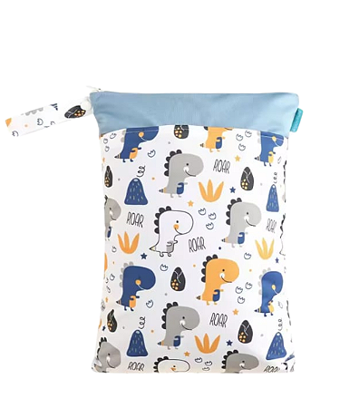 Bolsa impermeável para fralda ecológica - Dinos