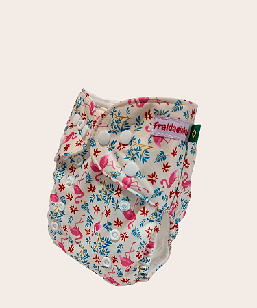 Fralda Ecológica - Fraldadinhos Flamingos