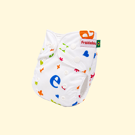 Fralda ecológica Letrinhas | Coleção Fraldadinhos