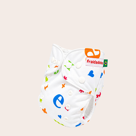 Fralda ecológica -Fraldadinhos Letrinha