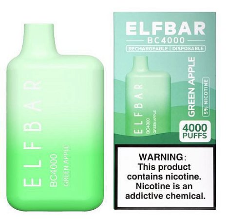 Descartável - Elf Bar - Green Apple - 4000 puffs