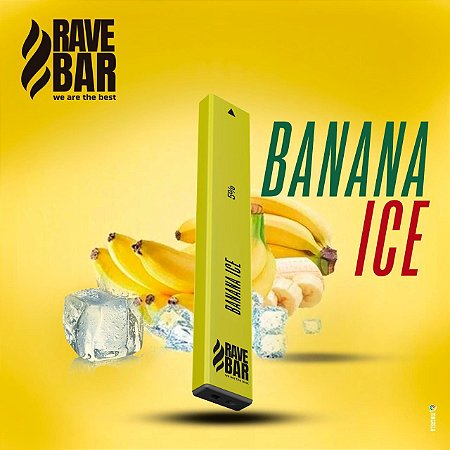 Descartavel - Rave Bar - Banana Ice - 5% mg - 400 puffs