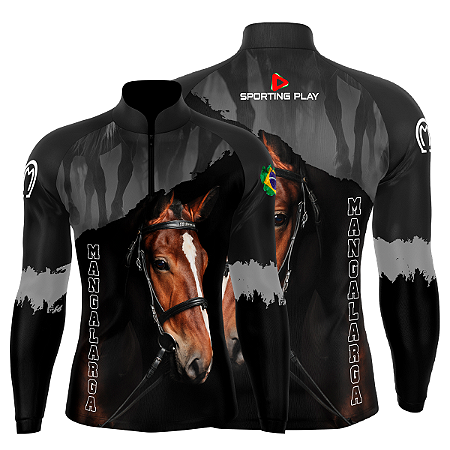 Camiseta Agro Bruto - Cavalo Manga Larga -  Proteção UV 50+